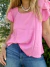 Blusa Samil de lino rosa con vuelos en internet