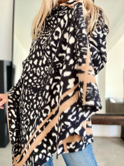 Bufandon de lana suave print - comprar online