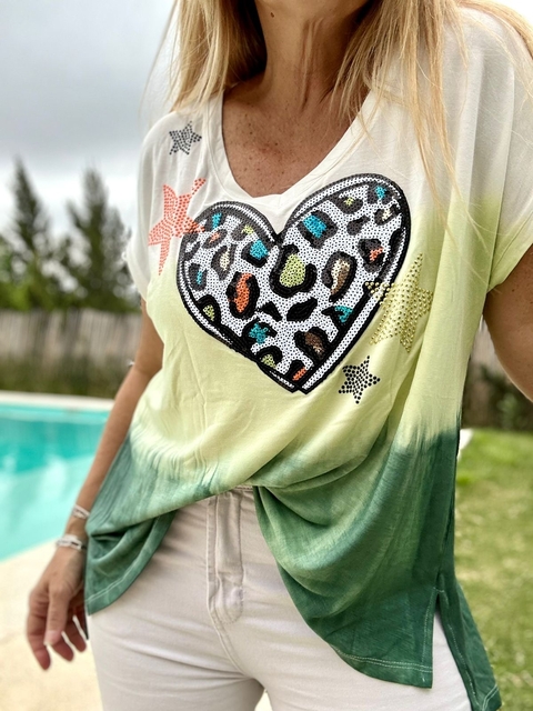 Remeron de diseño Corazon Batik de modal