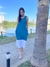Vestido Mar Angel de modal azulino y blanco - comprar online