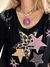 Collar plateado con piedra natural fucsia