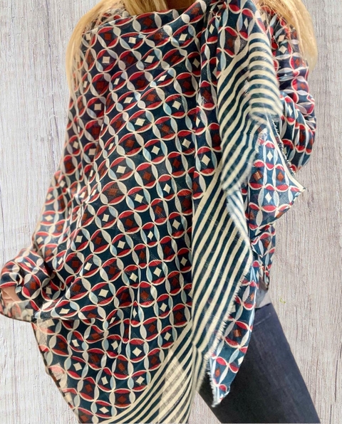 Pashmina cuadrille de lurex