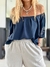Remeron Paisana de cey con strass azul marino - tienda online