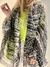 Pashmina gaspeada en negro - comprar online