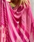 Pashmina rayada en fucsias con lurex