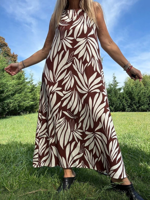 Vestido Alba de lino F - comprar online