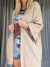 Kimono Petra de lino beige - comprar online