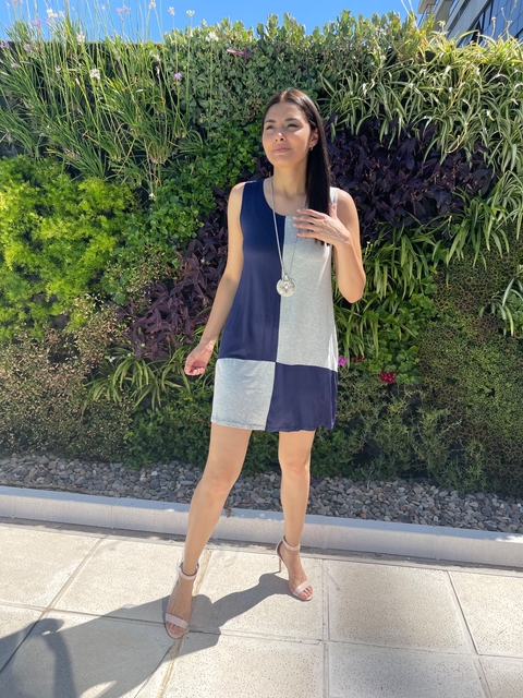 Vestido Mar Alerkin de modal con bolsillos azul marino