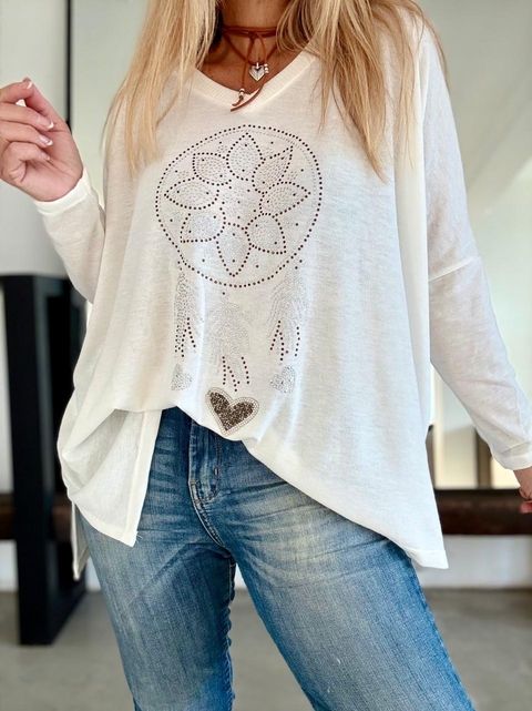 Remeron Atrapasueños de lanilla premiun blanco - comprar online