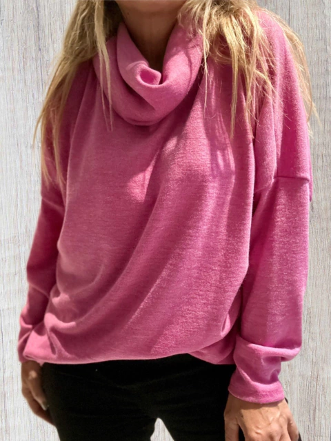 Poleron Lucre de lana fucsia