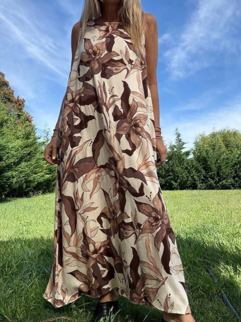 Vestido Alba de lino H - comprar online