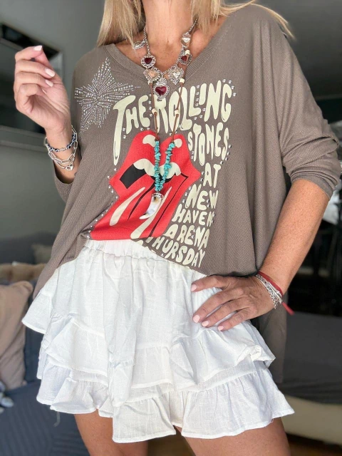 Bermuda Vuelos de lino blanco - comprar online