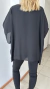 Remeron ponchito de gasa negro con lentejuelas - tienda online