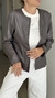 Campera Trinidad de gabardina lisa gris claro