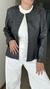 Campera Trinidad de gabardina lisa gris oscuro - Andra Urgat