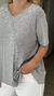 Remeron Irene de modal y lurex con strass gris - comprar online