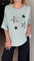 Remeron Estrella y print de modal verde malva