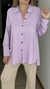 Camisa Zaira de lino elastizado lila - Andra Urgat