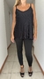 Musculosa Rola plisada negro - comprar online