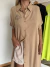 Vestido / Camisola de poplin beige - tienda online