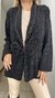 Blazer de lurex negro tramado rayas