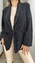 Blazer de lurex negro tramado rayas - Andra Urgat