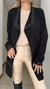 Blazer de lurex negro tramado calado - tienda online