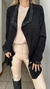 Blazer de lurex negro tramado calado - Andra Urgat