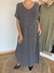 Vestido Amada de modal premiun con strass en los hombros gris - comprar online