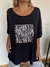 Remeron Mariposa Print A de modal negro - comprar online