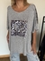 Remeron Mariposa Print de modal gris - tienda online