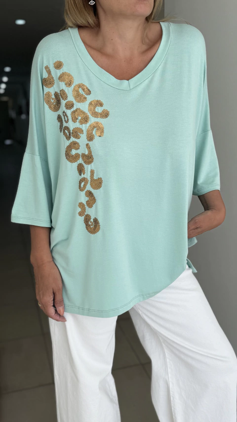 Remeron Media Pasión de modal verde malva