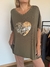 Remeron Corazon Flora de modal premiun verde musgo - tienda online