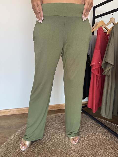 Pantalon Milo de modal verde militar - comprar online