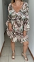 Vestido seda de India gold evase 322 corto - Andra Urgat