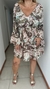Vestido seda de India gold evase 322 corto