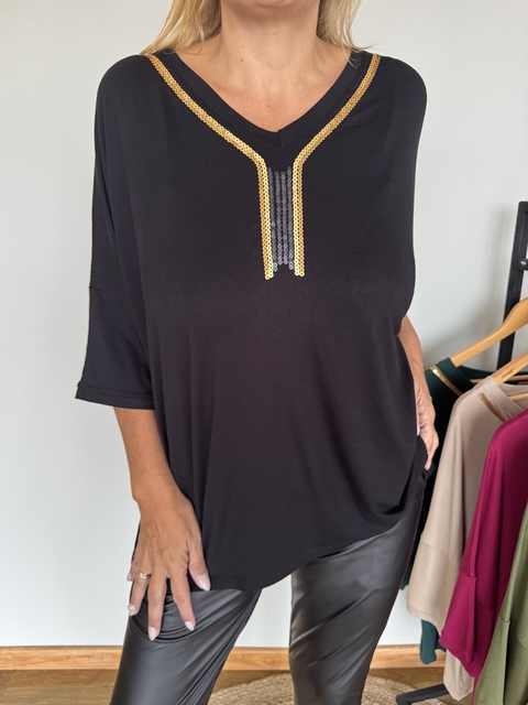 Remeron Felina de modal negro - comprar online