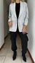 Blazer de lurex plata tramado rayas en internet