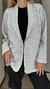 Blazer de lurex plata tramado triangulos