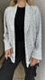 Blazer de lurex plata tramado triangulos - comprar online