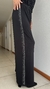 Palazo de seda fria negro con strass