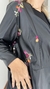 Campera Flores engomada bordada con gasa - comprar online