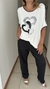 Imagen de Remeron Triple Corazon blanco con bordes lurex de modal
