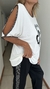 Remeron Triple Corazon blanco con bordes lurex de modal - tienda online
