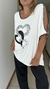 Remeron Triple Corazon blanco con bordes lurex de modal - comprar online