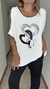 Remeron Triple Corazon blanco con bordes lurex de modal - Andra Urgat
