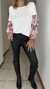 Remeron Rosedal de modal manteca y gasa bordada - comprar online
