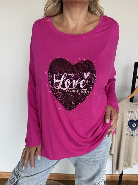 Remeron Love de modal fucsia - comprar online