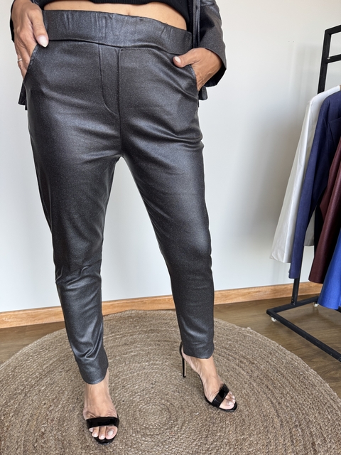 Babucha Trinidad de bengalina foil gris - comprar online