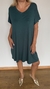 Vestido Mar Clasico de modal con bolsillos petroleo
